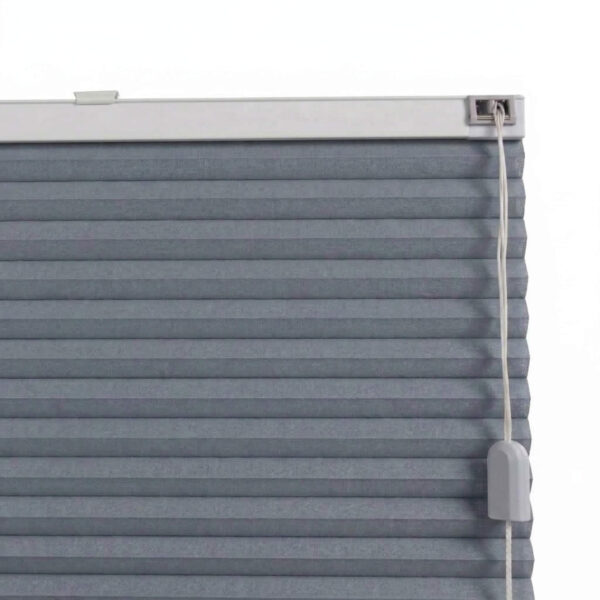 Plissegardin BASIC med snorbetjening dobbel duk detalj2